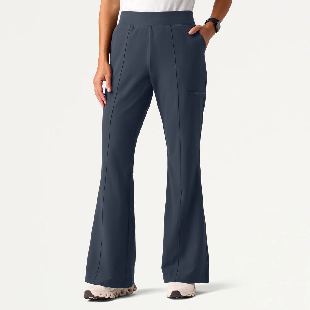 Jaanuu Scrubs Women's Harper Slim High Waisted Scrub Pant Carbon Gray | scrub-supply.com