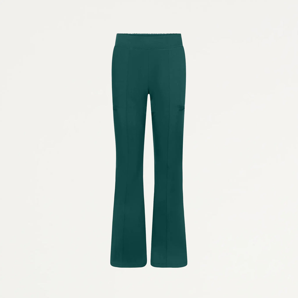 Jaanuu Scrubs Women's Harper Slim High Waisted Scrub Pant Midnight Green | scrub-supply.com