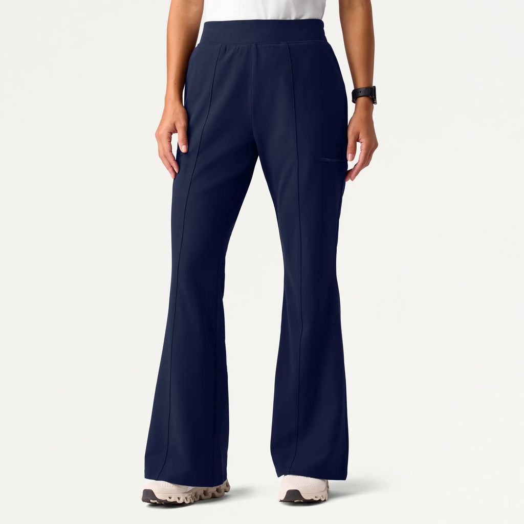 Jaanuu Scrubs Women's Harper Slim High Waisted Scrub Pant Midnight Navy | scrub-supply.com