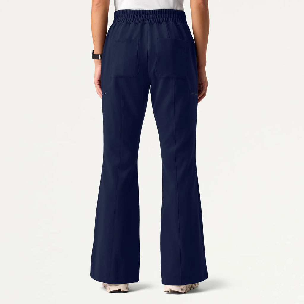 Jaanuu Scrubs Women's Harper Slim High Waisted Scrub Pant Midnight Navy | scrub-supply.com