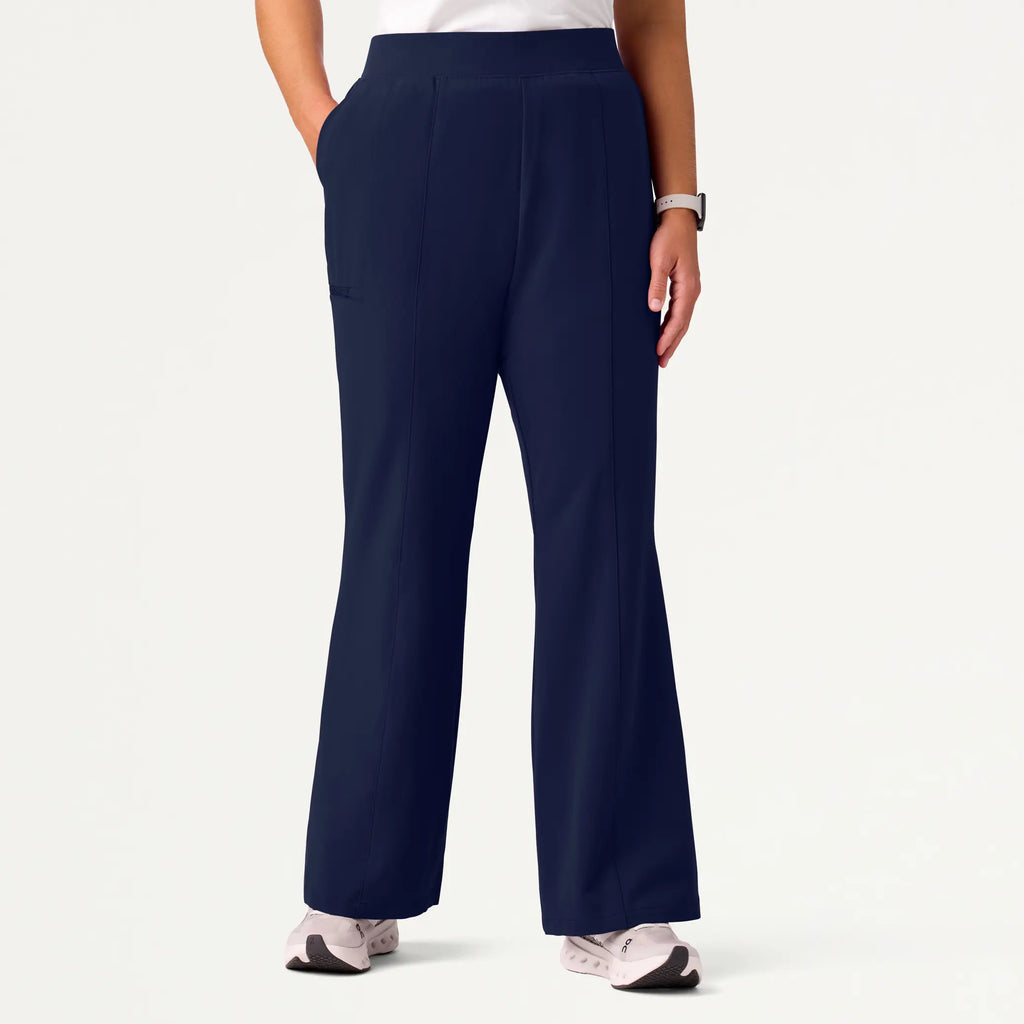 Jaanuu Scrubs Women's Harper Slim High Waisted Scrub Pant Midnight Navy | scrub-supply.com