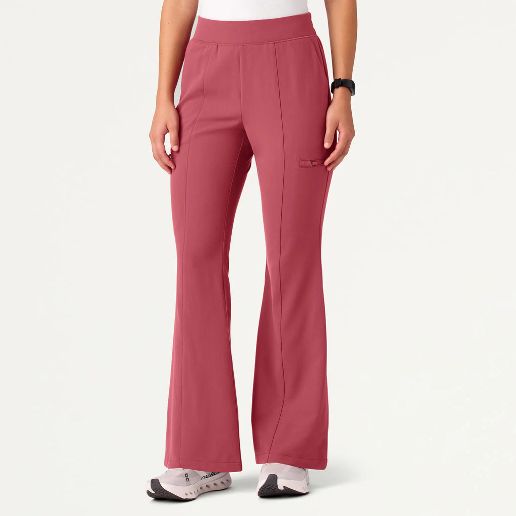 Jaanuu Scrubs Women's Harper Slim High Waisted Scrub Pant Mulberry | scrub-supply.com