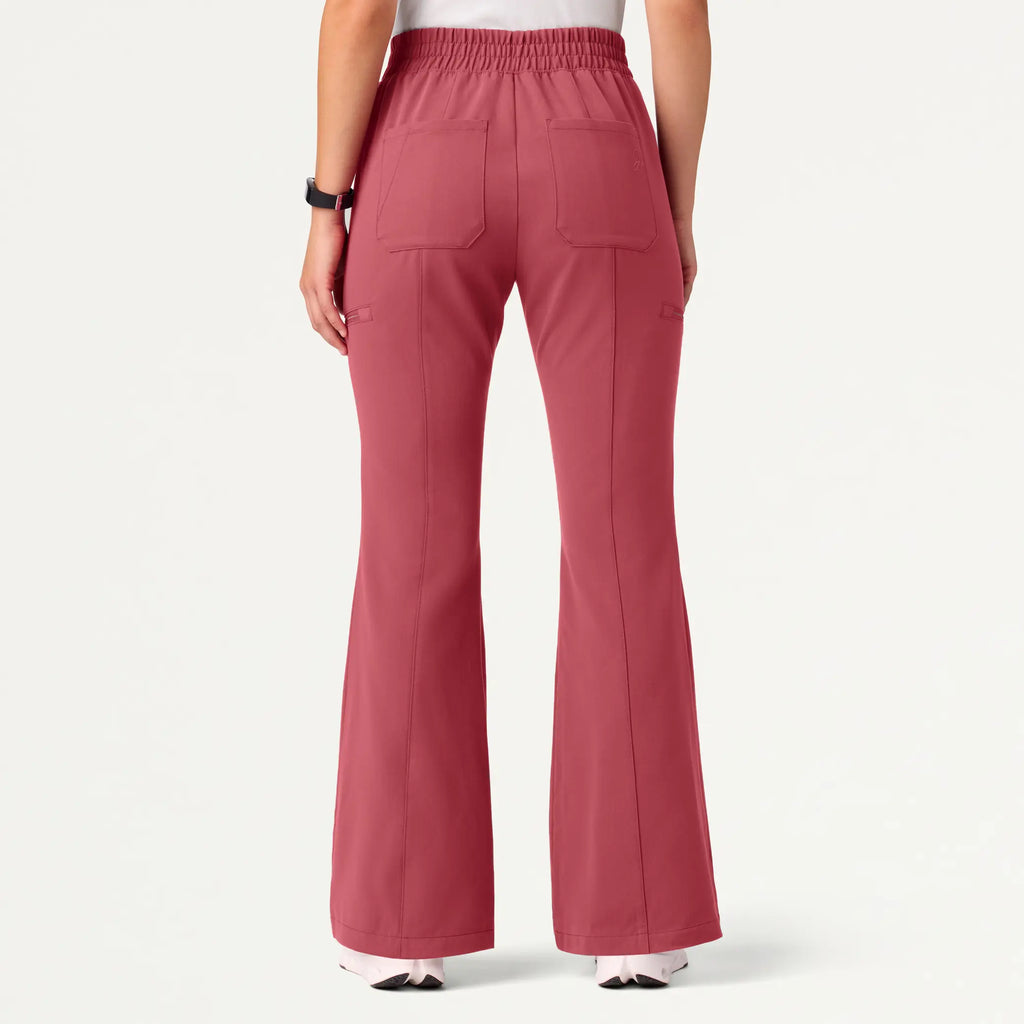 Jaanuu Scrubs Women's Harper Slim High Waisted Scrub Pant Mulberry | scrub-supply.com