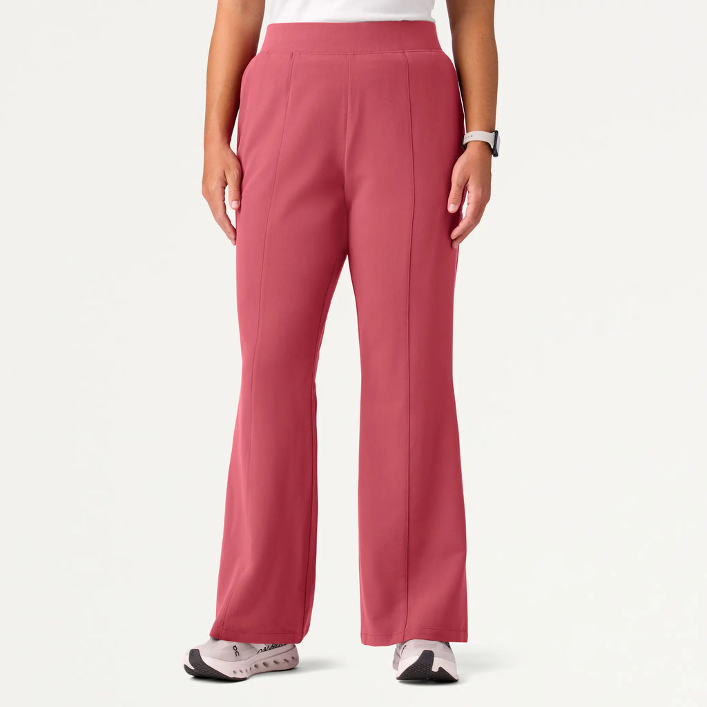 Jaanuu Scrubs Women's Harper Slim High Waisted Scrub Pant Mulberry | scrub-supply.com