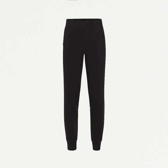 Jaanuu Scrubs Women's Willow Slim High Waisted Scrub Jogger Black | scrub-supply.com