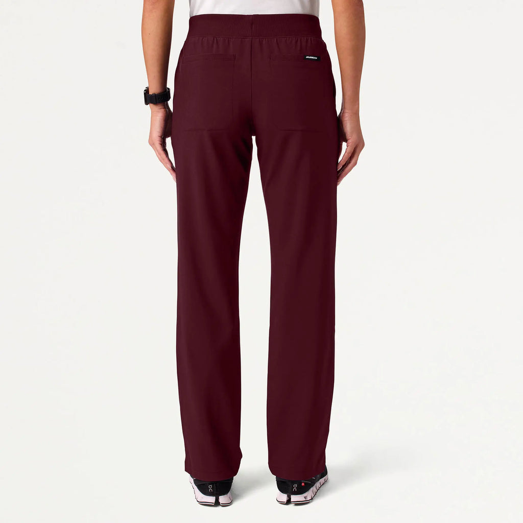 Jaanuu Scrubs Women's Xenos ULTRAlite 5-Pocket Classic Scrub Pant Burgundy | scrub-supply.com