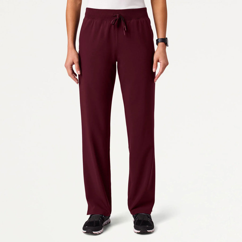 Jaanuu Scrubs Women's Xenos ULTRAlite 5-Pocket Classic Scrub Pant Burgundy | scrub-supply.com