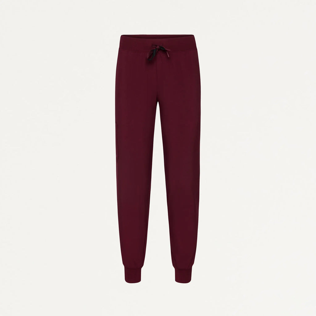 Jaanuu Scrubs Women's Silex ULTRAlite 6-Pocket Slim Scrub Jogger Burgundy | scrub-supply.com
