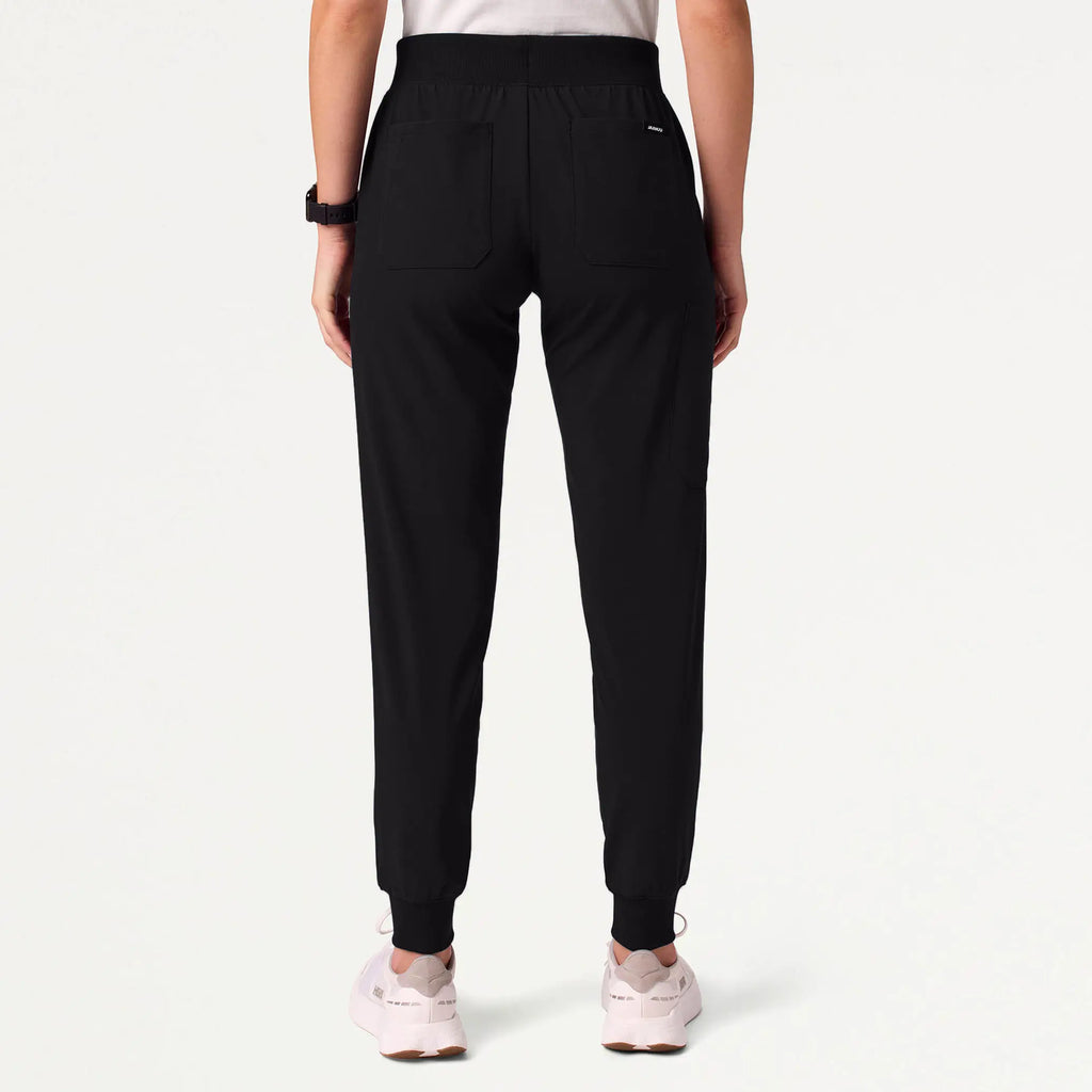 Jaanuu Scrubs Women's Silex ULTRAlite 6-Pocket Slim Scrub Jogger Black | scrub-supply.com