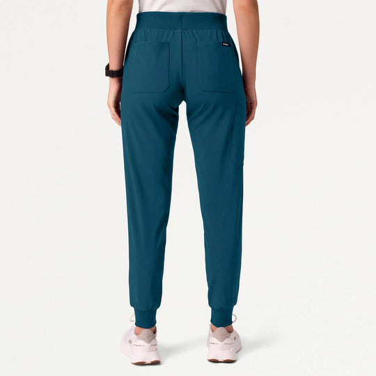 Jaanuu Scrubs Women's Silex ULTRAlite 6-Pocket Slim Scrub Jogger Caribbean Blue | scrub-supply.com