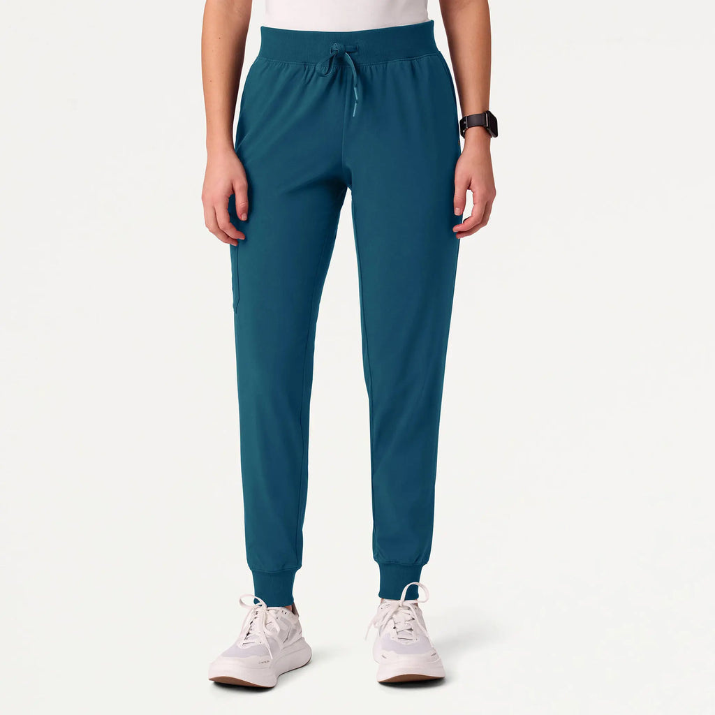 Jaanuu Scrubs Women's Silex ULTRAlite 6-Pocket Slim Scrub Jogger Caribbean Blue | scrub-supply.com