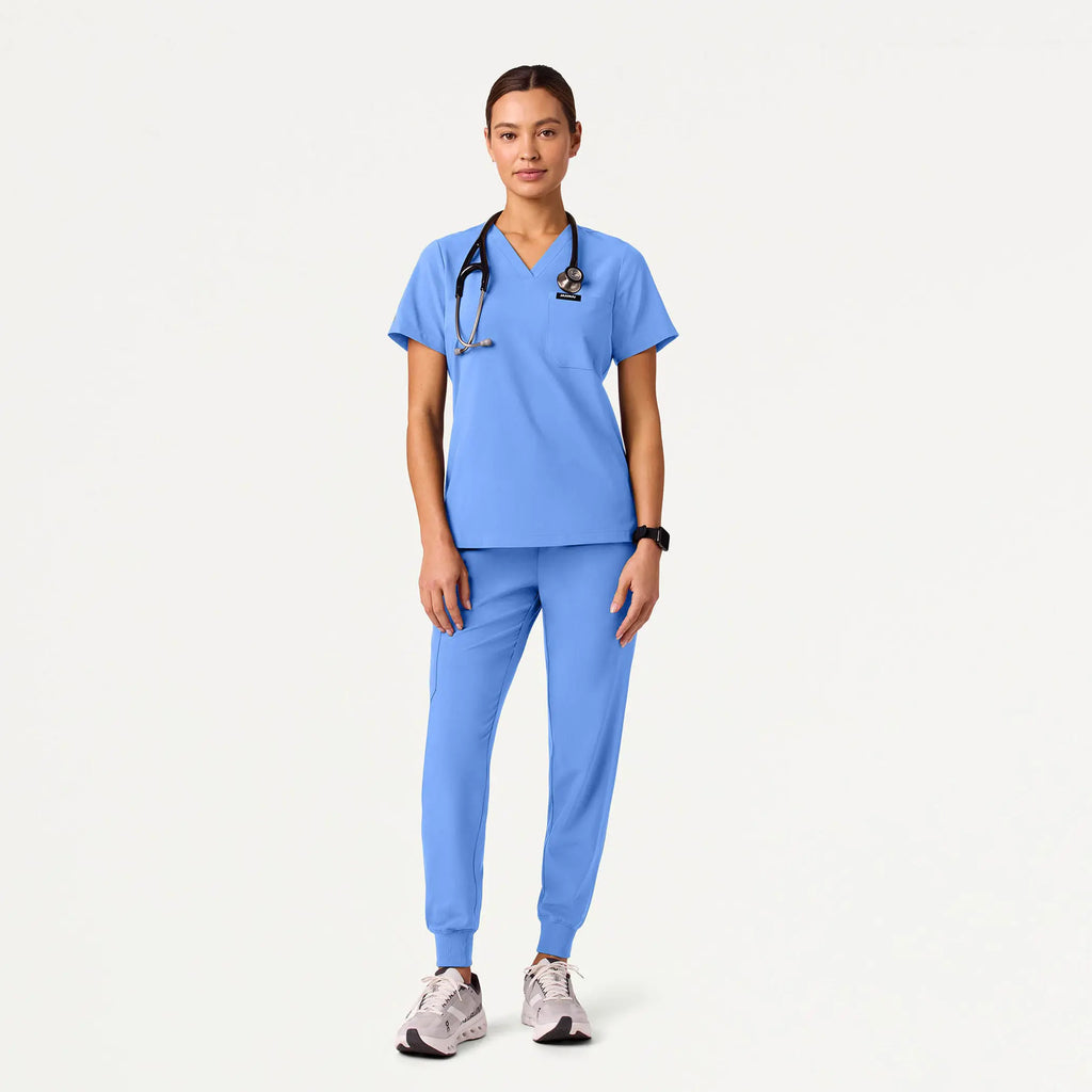 Jaanuu Scrubs Women's Silex ULTRAlite 6-Pocket Slim Scrub Jogger Ceil Blue | scrub-supply.com