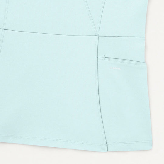 Jaanuu Scrubs Women's Isla Mock-Wrap ULTRAsoft Scrub Top Sky Blue | scrub-supply.com