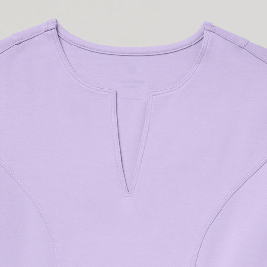 Jaanuu Scrubs Women's Zoe Slim 3/4-Sleeve ULTRAsoft Scrub Top Lavender | scrub-supply.com