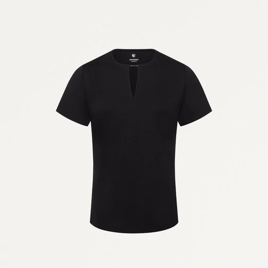 Jaanuu Scrubs Women's Sloane Slim Scrub Top Black | scrub-supply.com