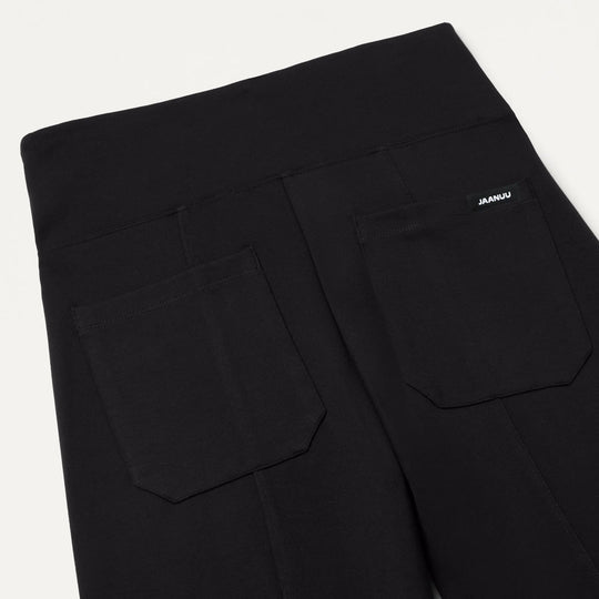 Jaanuu Scrubs Women's Ivy UltraSOFT Yoga Scrub Pant Black | scrub-supply.com