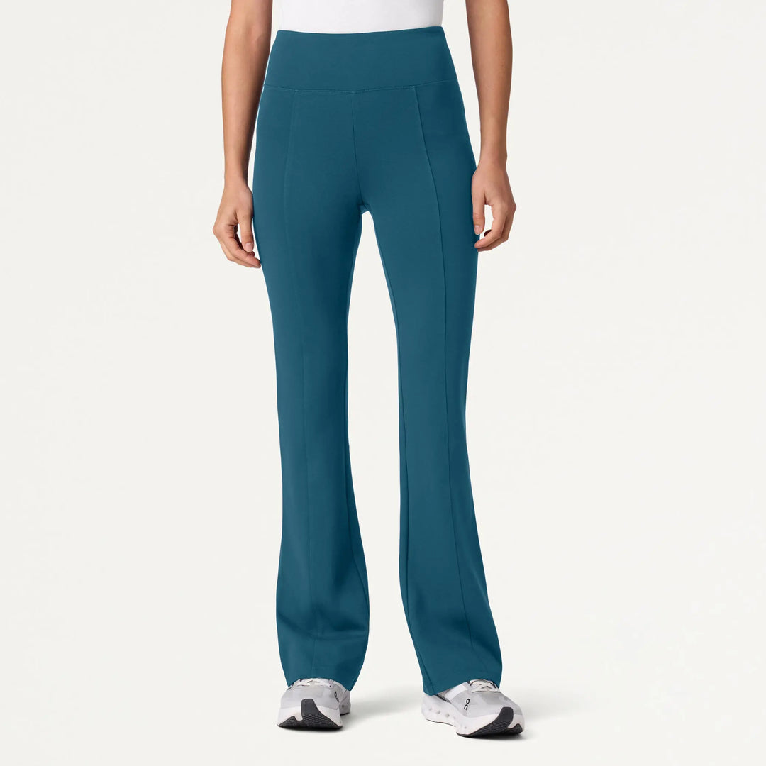 Jaanuu Scrubs Women's Ivy UltraSOFT Yoga Scrub Pant Caribbean Blue | scrub-supply.com