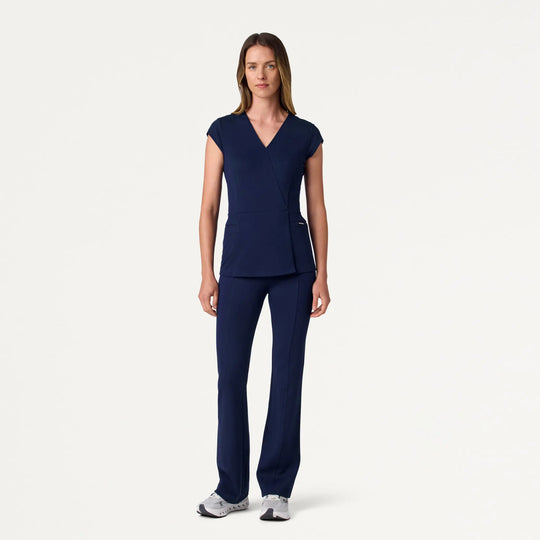 Jaanuu Scrubs Women's Ivy UltraSOFT Yoga Scrub Pant Midnight Navy | scrub-supply.com
