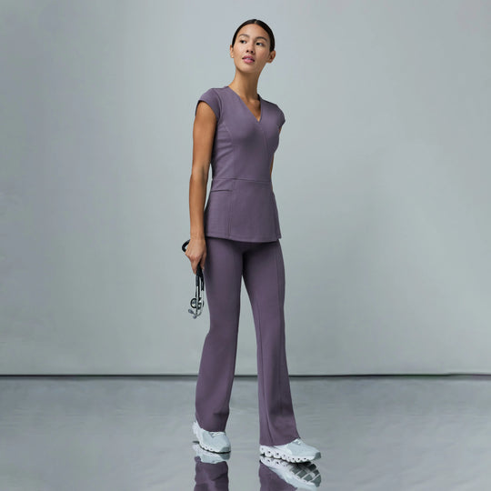 Jaanuu Scrubs Women's Ivy Yoga Scrub Pant Titanium | scrub-supply.com