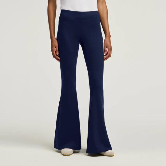 Jaanuu Scrubs Women's Nyla Super-Flare Scrub Pant Midnight Navy | scrub-supply.com