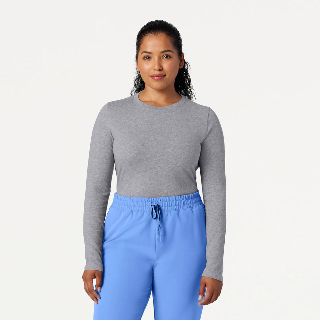 Jaanuu Scrubs Women's Regenˣ Cotton Underscrub Heather Gray | scrub-supply.com