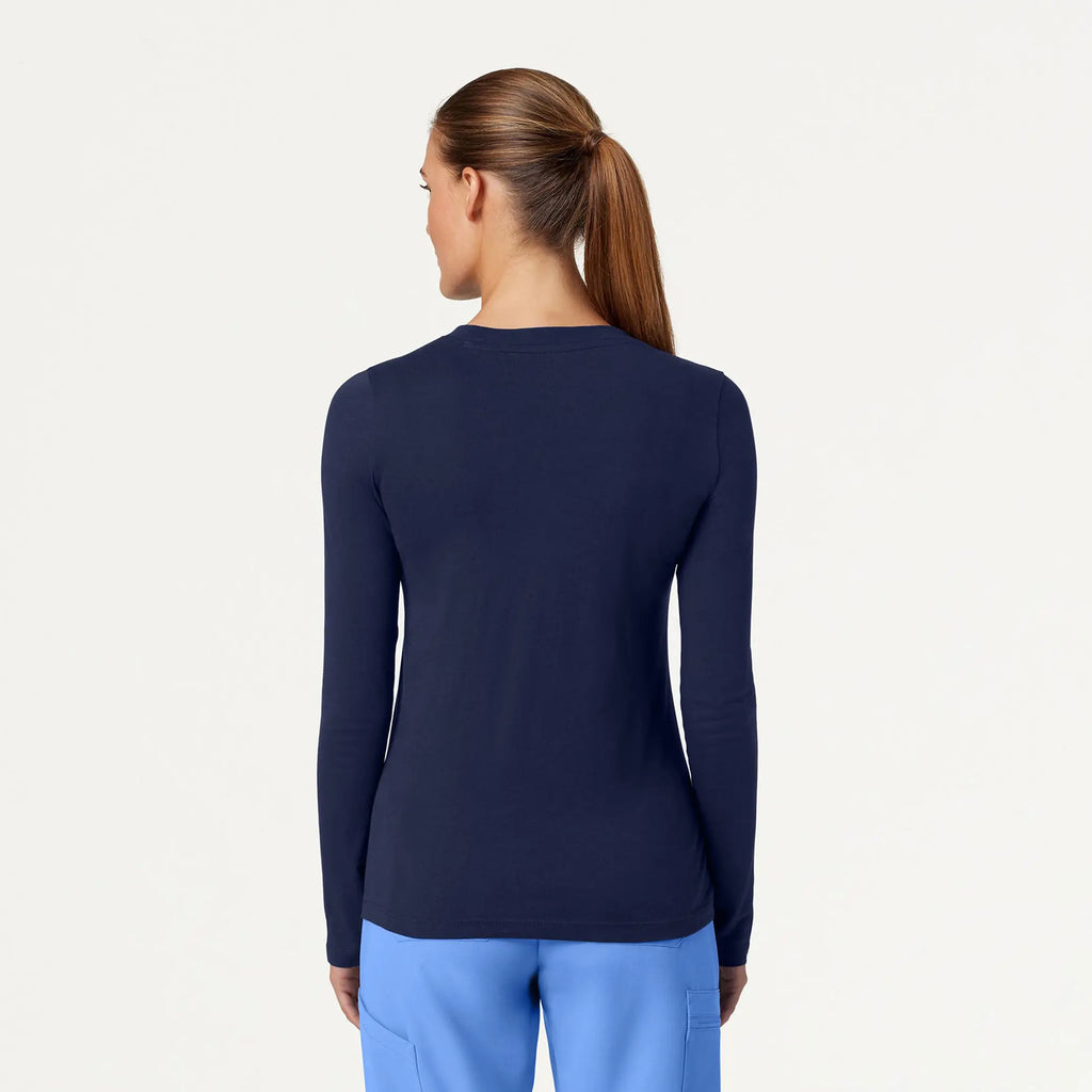 Jaanuu Scrubs Women's Regenˣ Cotton Underscrub Midnight Navy | scrub-supply.com