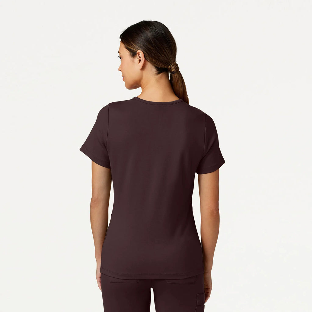 Jaanuu Scrubs Women's Cesi Slim ULTRAsoft Scrub Top Espresso | scrub-supply.com