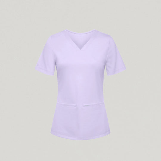 Jaanuu Scrubs Women's Cesi Slim ULTRAsoft Scrub Top Lavender | scrub-supply.com