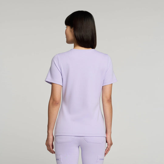 Jaanuu Scrubs Women's Cesi Slim ULTRAsoft Scrub Top Lavender | scrub-supply.com