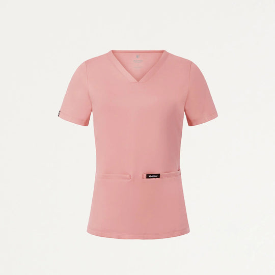 Jaanuu Scrubs Women's Cesi Slim ULTRAsoft Scrub Top Mauve | scrub-supply.com