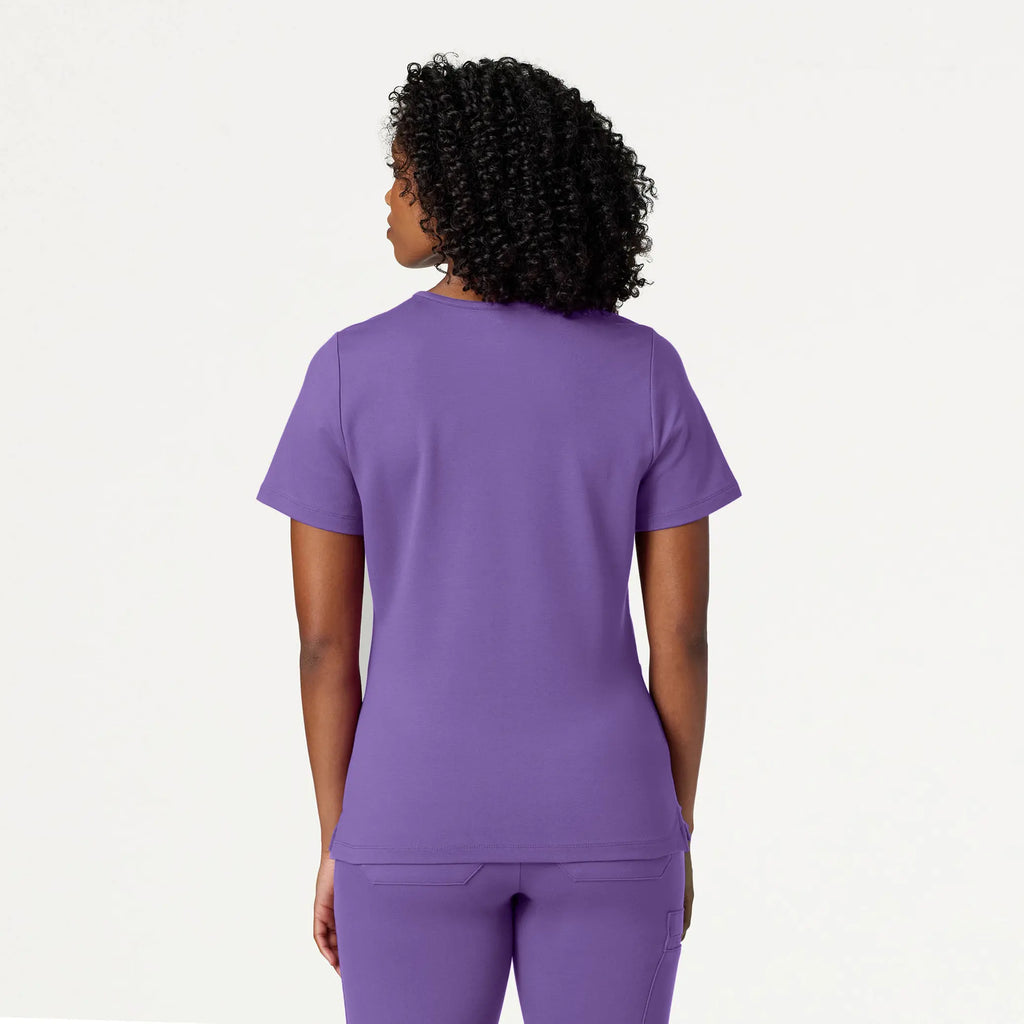 Jaanuu Scrubs Women's Cesi Slim ULTRAsoft Scrub Top Violet | scrub-supply.com