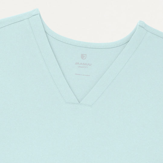 Jaanuu Scrubs Women's Cesi Slim ULTRAsoft Scrub Top Sky Blue | scrub-supply.com