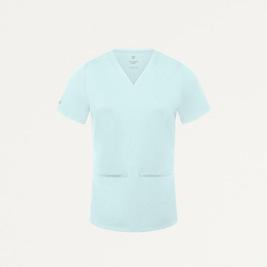 Jaanuu Scrubs Women's Cesi Slim ULTRAsoft Scrub Top Sky Blue | scrub-supply.com
