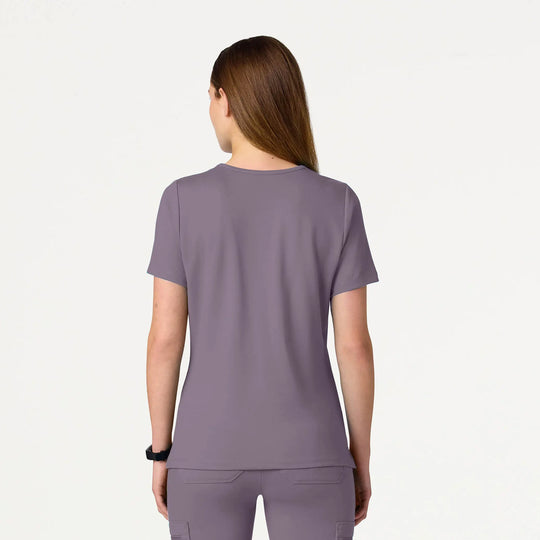 Jaanuu Scrubs Women's Cesi Slim Scrub Top Titanium | scrub-supply.com