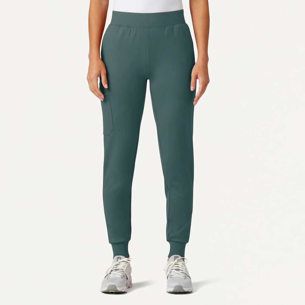 Jaanuu Scrubs Women's Rubi Slim ULTRAsoft Scrub Jogger Alpine Green | scrub-supply.com