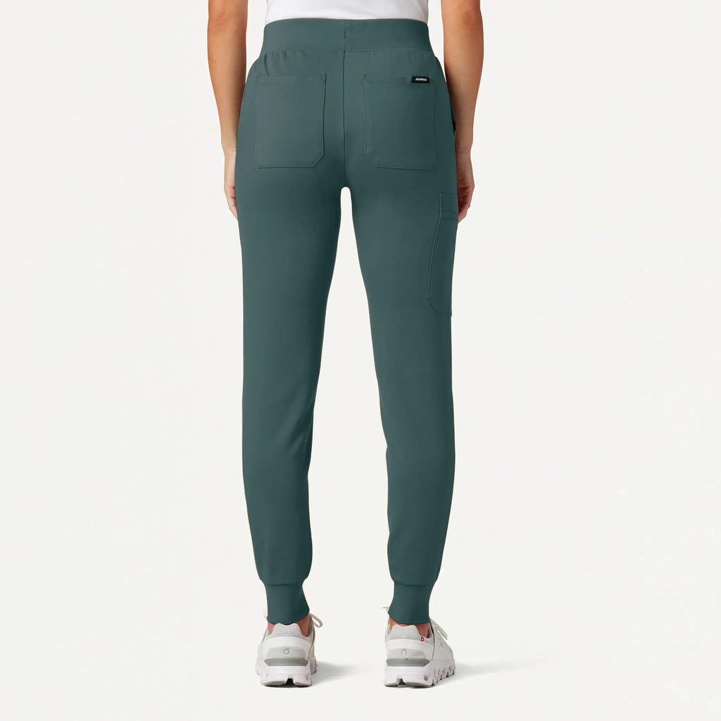 Jaanuu Scrubs Women's Rubi Slim ULTRAsoft Scrub Jogger Alpine Green | scrub-supply.com