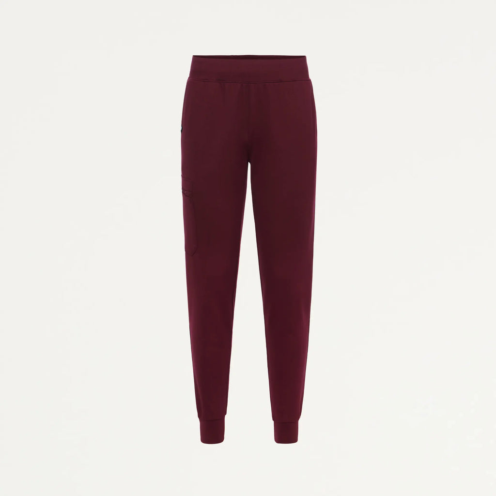 Jaanuu Scrubs Women's Rubi Slim ULTRAsoft Scrub Jogger Burgundy | scrub-supply.com