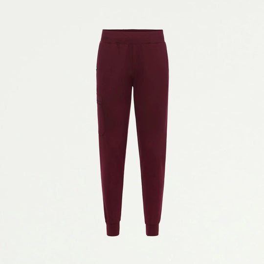 Jaanuu Scrubs Women's Rubi Slim ULTRAsoft Scrub Jogger Burgundy | scrub-supply.com