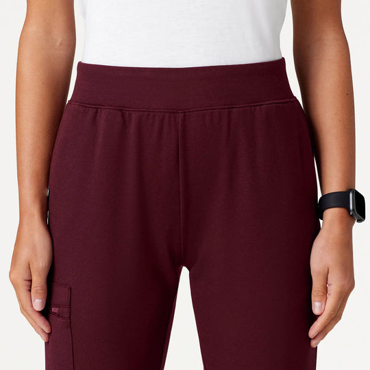 Jaanuu Scrubs Women's Rubi Slim ULTRAsoft Scrub Jogger Burgundy | scrub-supply.com