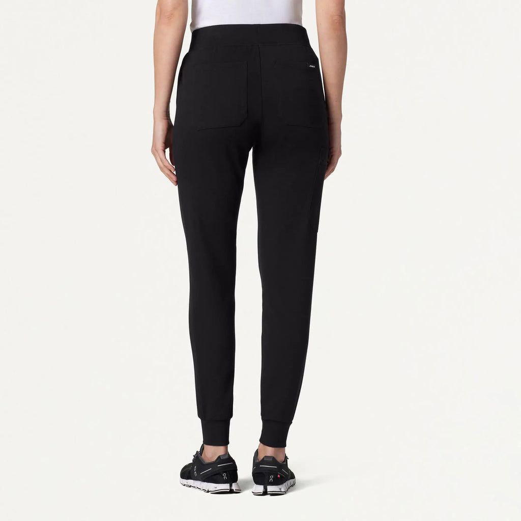 Jaanuu Scrubs Women's Rubi Slim ULTRAsoft Scrub Jogger Black | scrub-supply.com