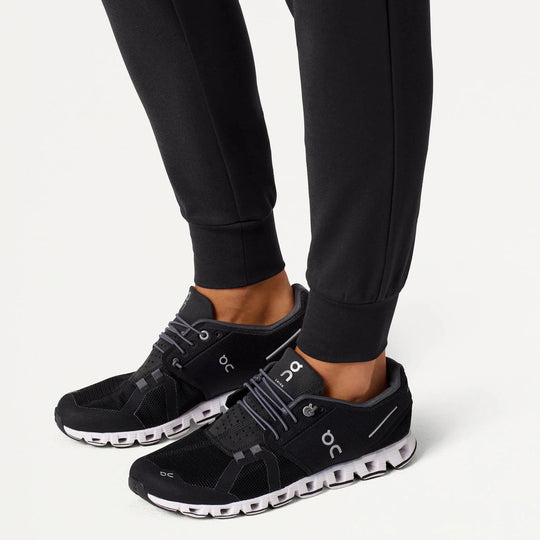 Jaanuu Scrubs Women's Rubi Slim ULTRAsoft Scrub Jogger Black | scrub-supply.com