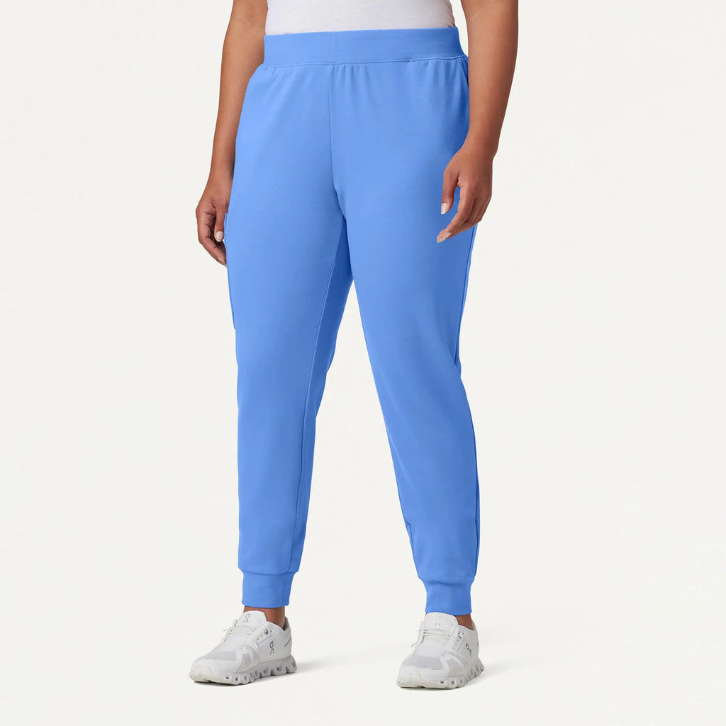 Jaanuu Scrubs Women's Rubi Slim ULTRAsoft Scrub Jogger Ceil Blue | scrub-supply.com