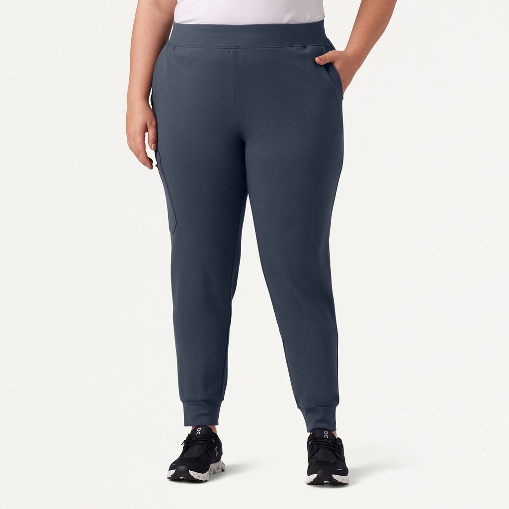 Jaanuu Scrubs Women's Rubi Slim ULTRAsoft Scrub Jogger Carbon Gray | scrub-supply.com