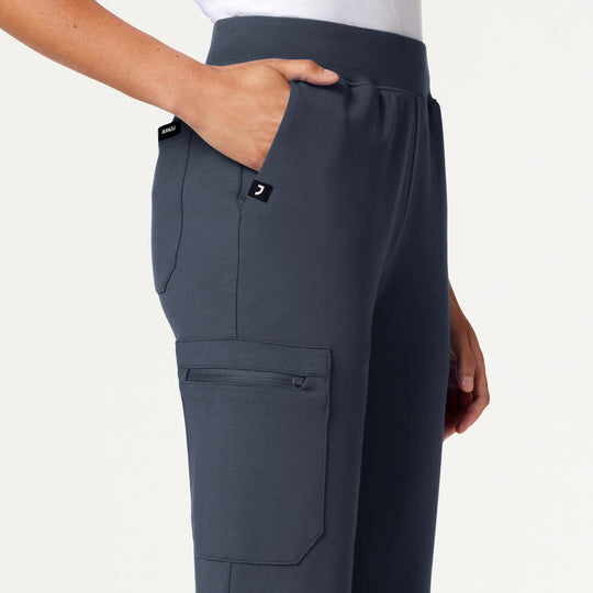 Jaanuu Scrubs Women's Rubi Slim ULTRAsoft Scrub Jogger Carbon Gray | scrub-supply.com