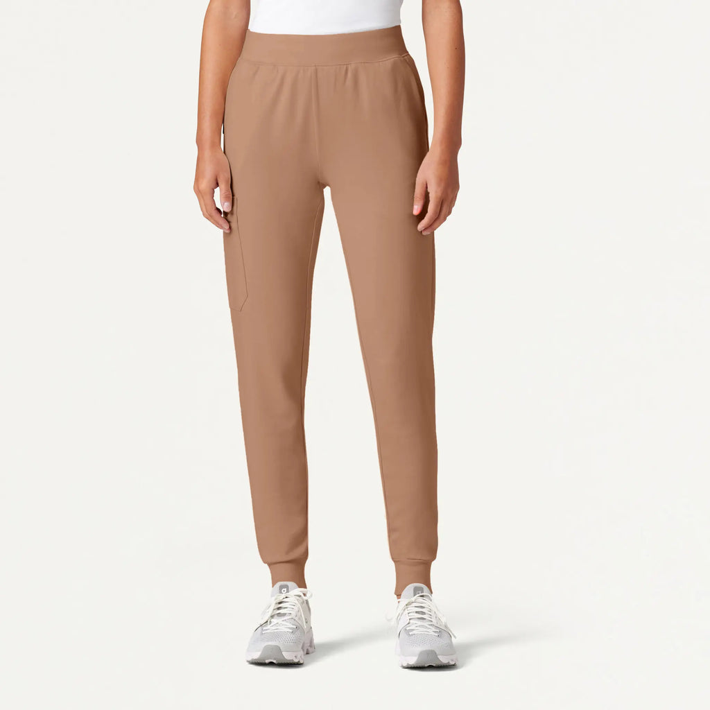 Jaanuu Scrubs Women's Rubi Slim ULTRAsoft Scrub Jogger Clay | scrub-supply.com