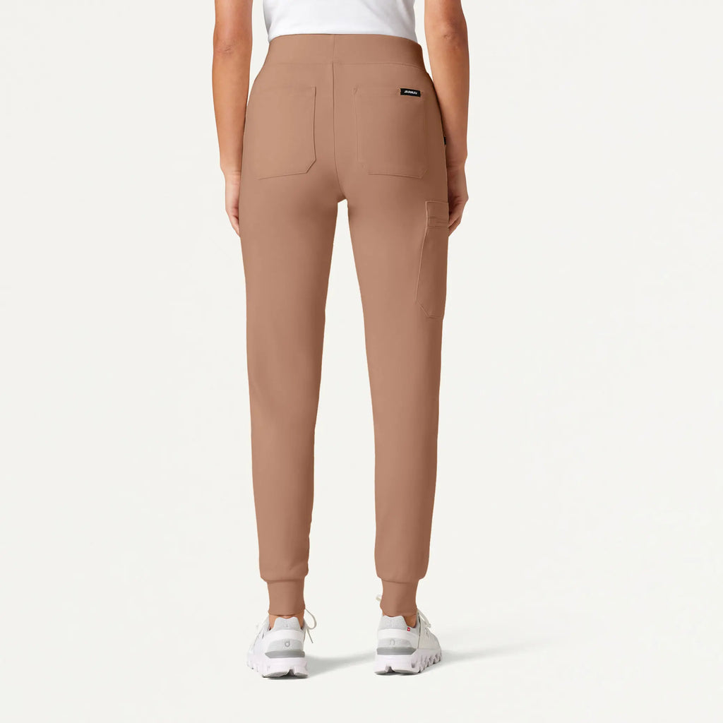 Jaanuu Scrubs Women's Rubi Slim ULTRAsoft Scrub Jogger Clay | scrub-supply.com