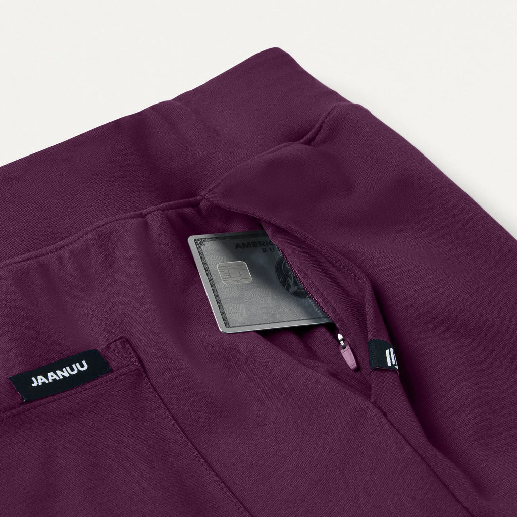 Jaanuu Scrubs Women's Rubi Slim ULTRAsoft Scrub Jogger Dark Amethyst | scrub-supply.com