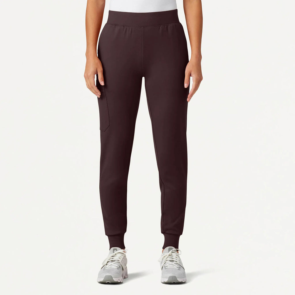 Jaanuu Scrubs Women's Rubi Slim ULTRAsoft Scrub Jogger Espresso | scrub-supply.com