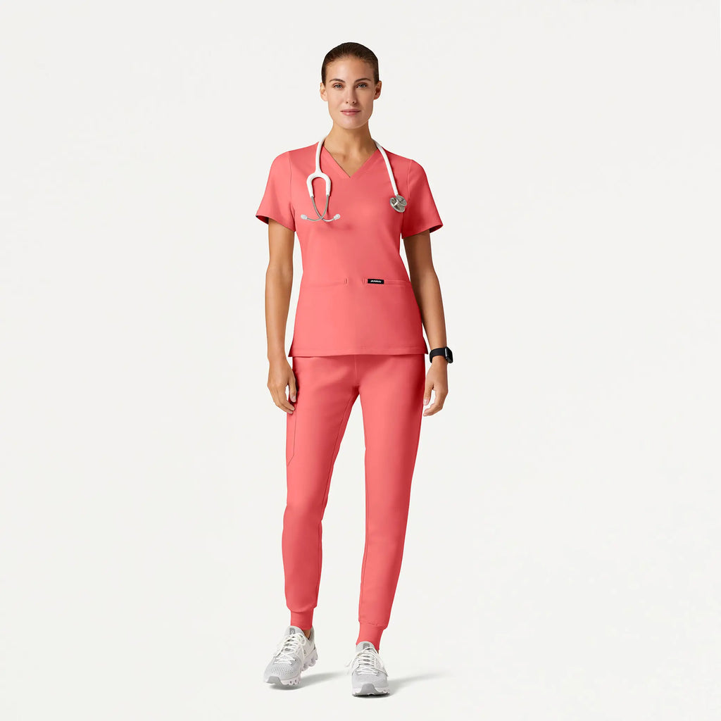 Jaanuu Scrubs Women's Rubi Slim ULTRAsoft Scrub Jogger Digital Pink | scrub-supply.com