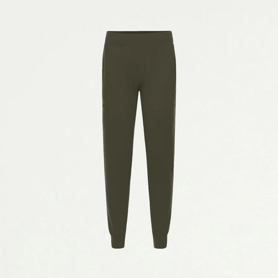 Jaanuu Scrubs Women's Rubi Slim ULTRAsoft Scrub Jogger Deep Olive | scrub-supply.com
